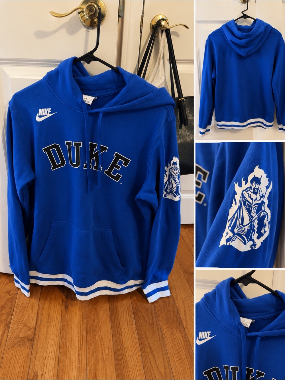 Nike Duke Pullover Crewneck Sweatshirt - Royal Blue with White